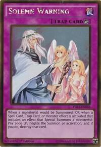 Solemn Warning PGL2-EN068 card from Premium Gold: Return of the Bling