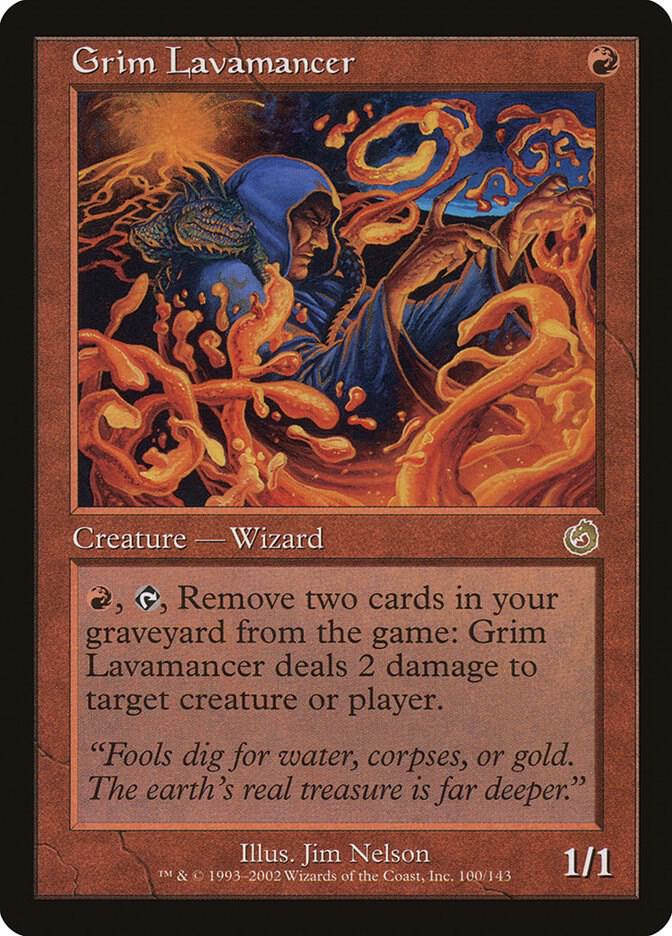 Grim Lavamancer 100 card from Torment