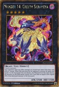 Number 14: Greedy Sarameya PGL2-EN017 card from Premium Gold: Return of the Bling