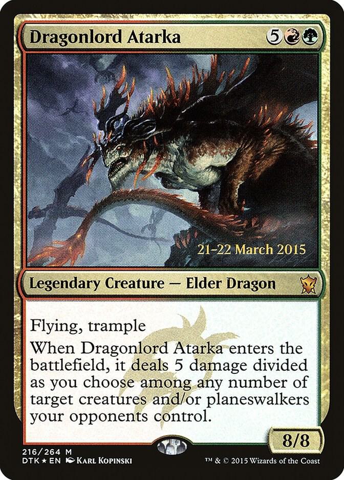 Dragonlord Atarka 216 card from Prerelease Cards