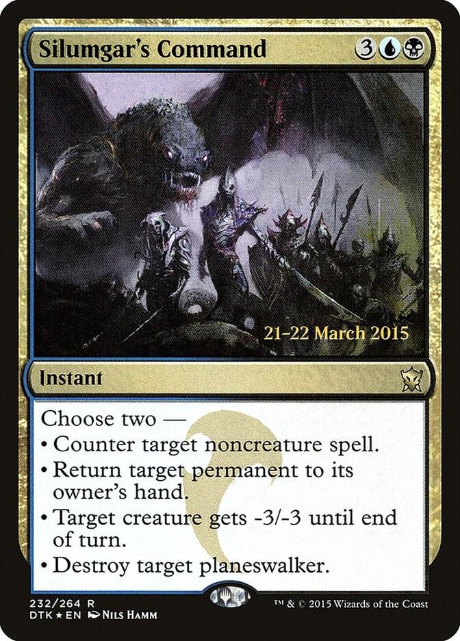 Silumgar's Command 232 card from Prerelease Cards