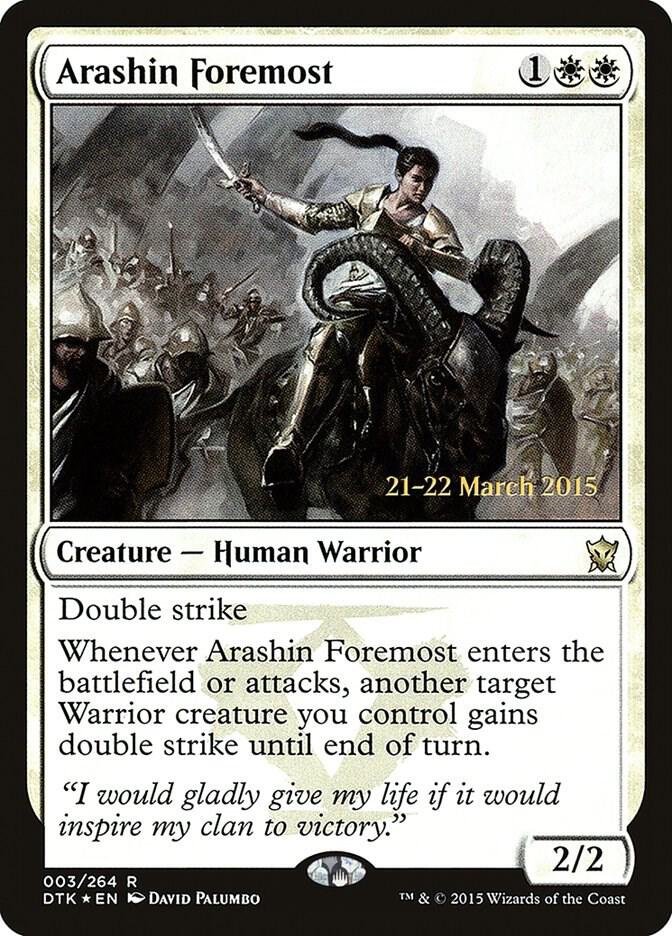 Arashin Foremost 3 card from Prerelease Cards