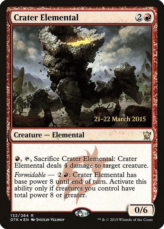 Crater Elemental 132 card from Prerelease Cards