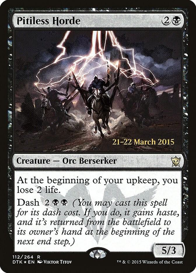 Pitiless Horde 112 card from Prerelease Cards