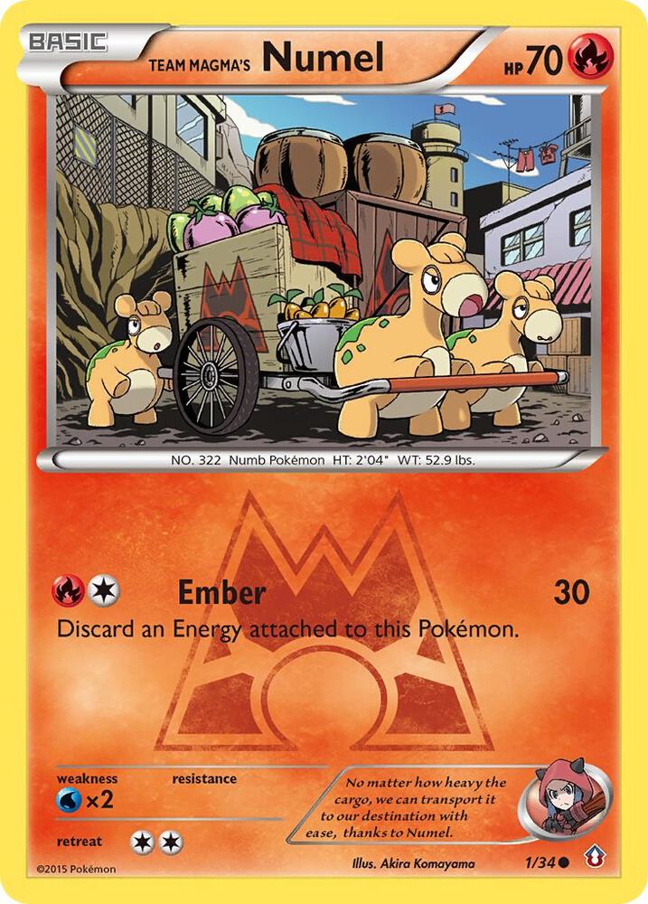 Team Magma's Numel 1/34 card from Double Crisis