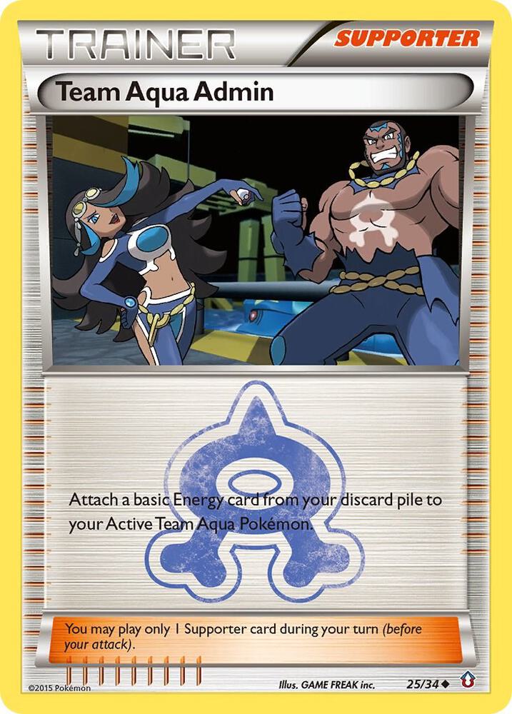 Team Aqua Admin 25/34 card from Double Crisis
