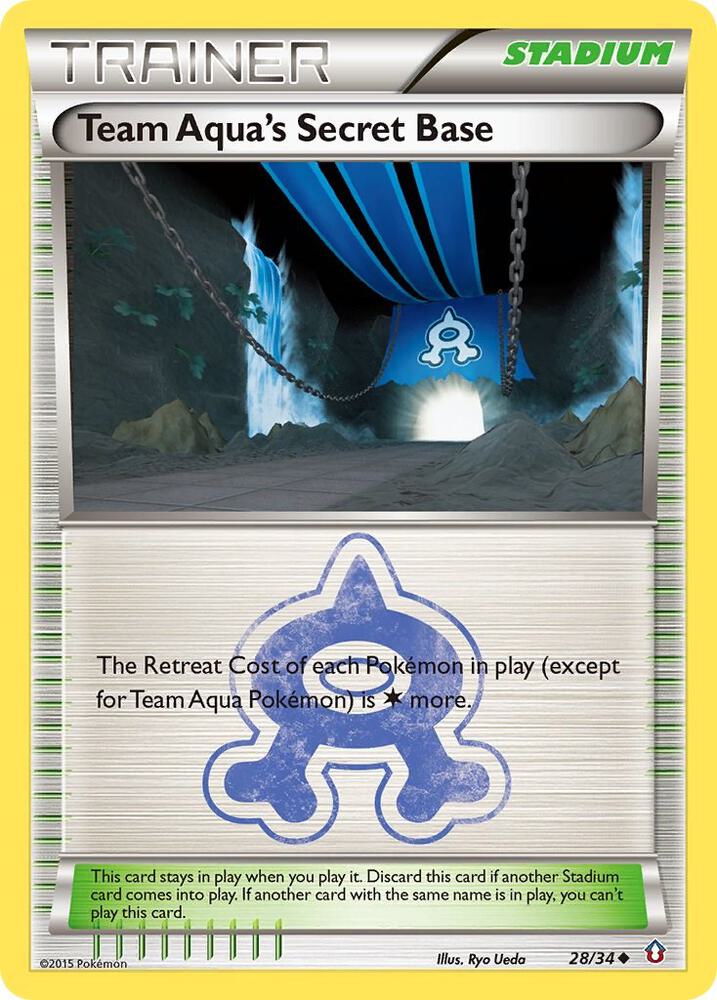 Team Aqua's Secret Base 28/34 card from Double Crisis