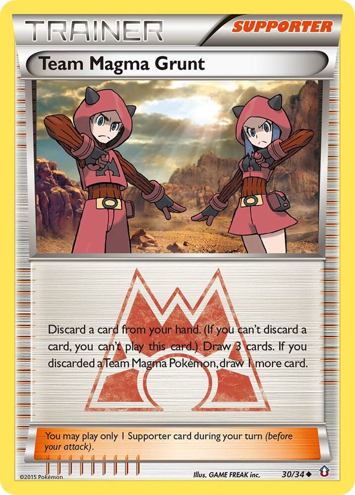 Team Magma Grunt 30/34 card from Double Crisis