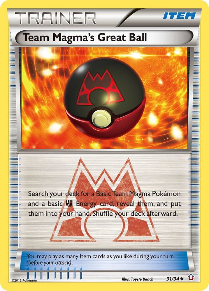 Team Magma's Great Ball 31/34 card from Double Crisis