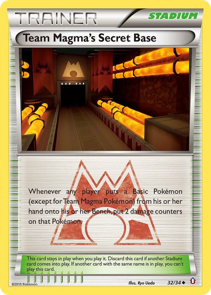 Team Magma's Secret Base 32/34 card from Double Crisis
