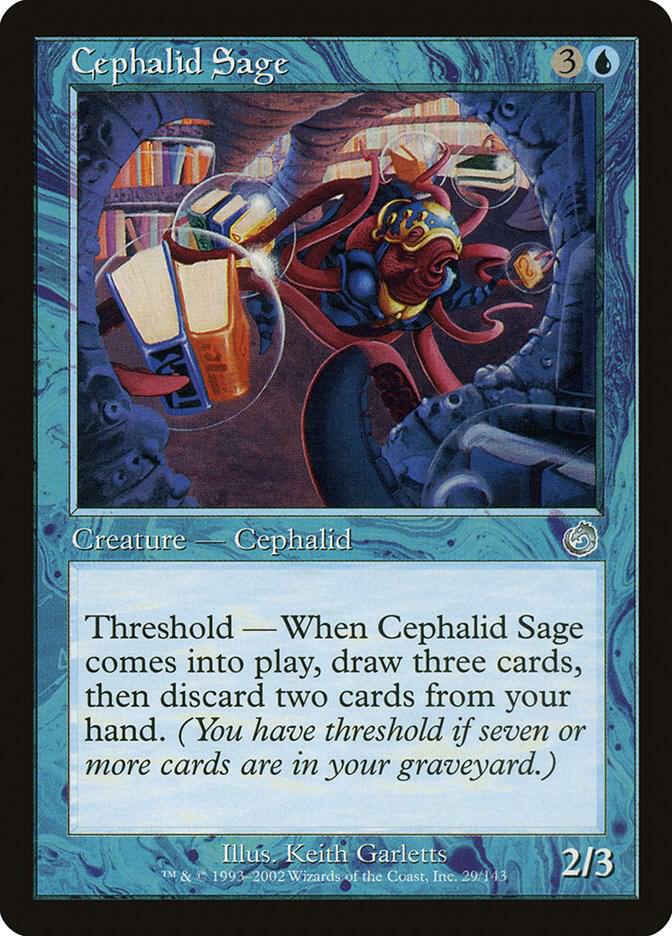 Cephalid Sage 29 card from Torment