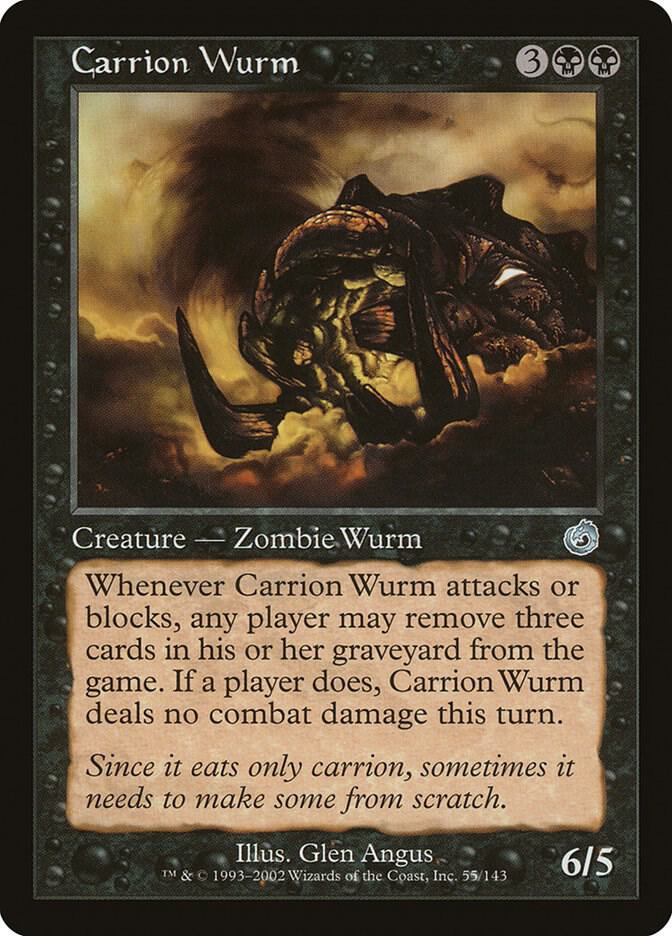 Carrion Wurm 55 card from Torment