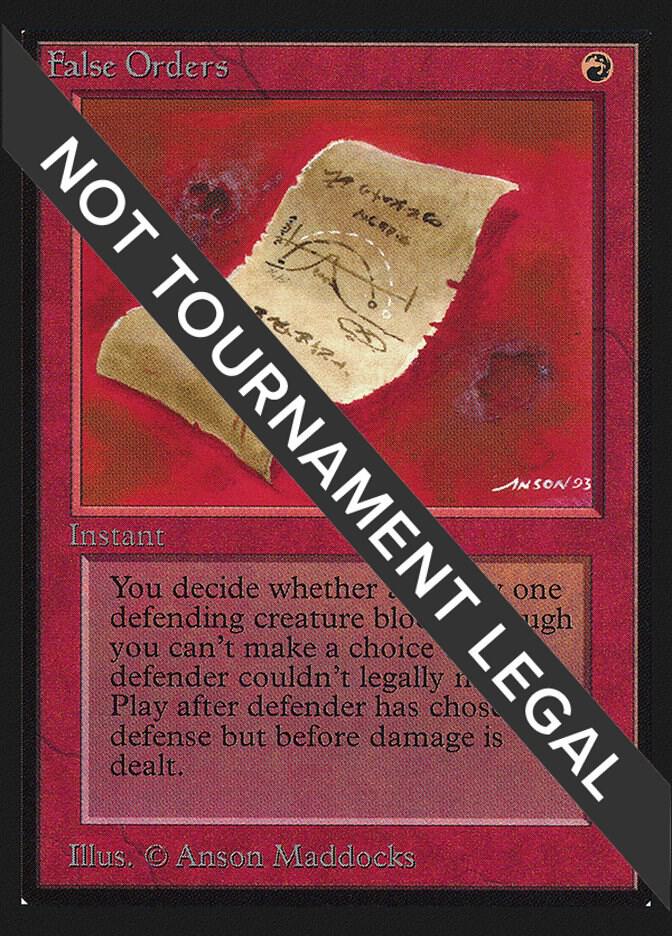 False Orders (CE) card from Collector's Edition