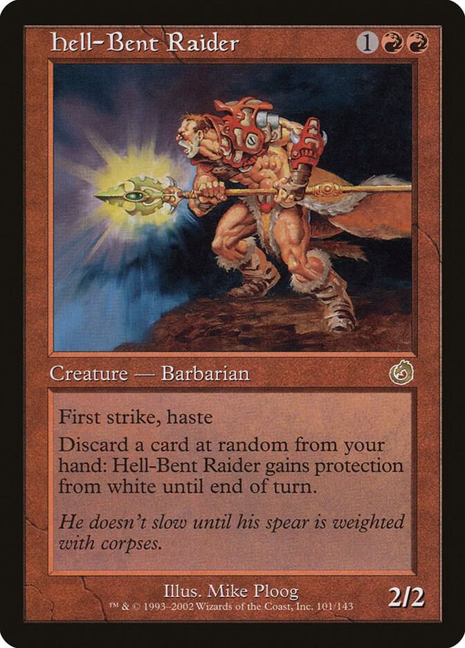 Hell-Bent Raider 101 card from Torment