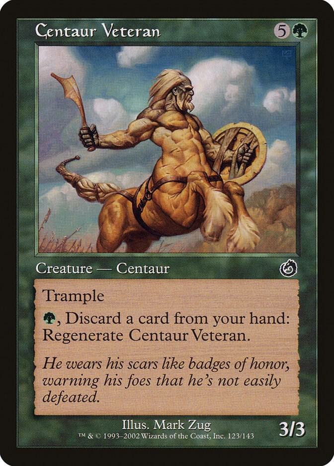 Centaur Veteran 123 card from Torment