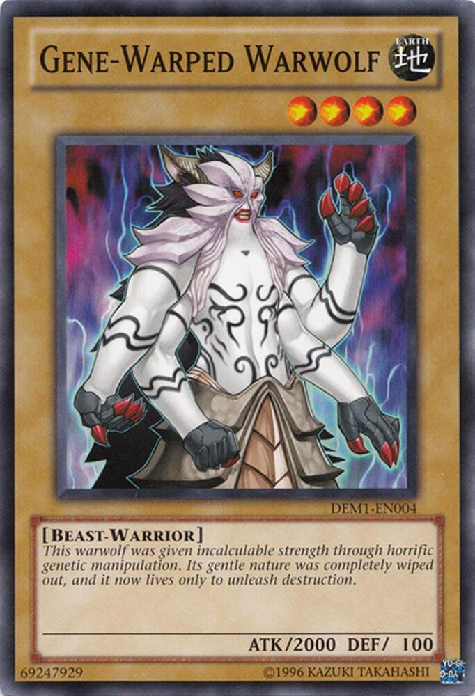 Gene-Warped Warwolf DEM1-EN004 card from Demo Pack