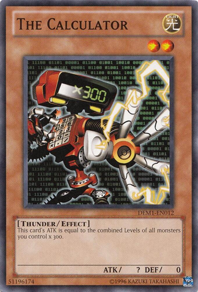 The Calculator DEM1-EN012 card from Demo Pack