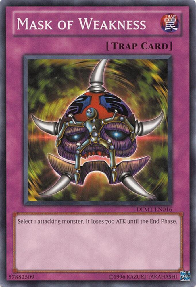 Mask of Weakness DEM1-EN016 card from Demo Pack