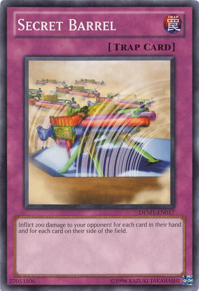 Secret Barrel DEM1-EN017 card from Demo Pack
