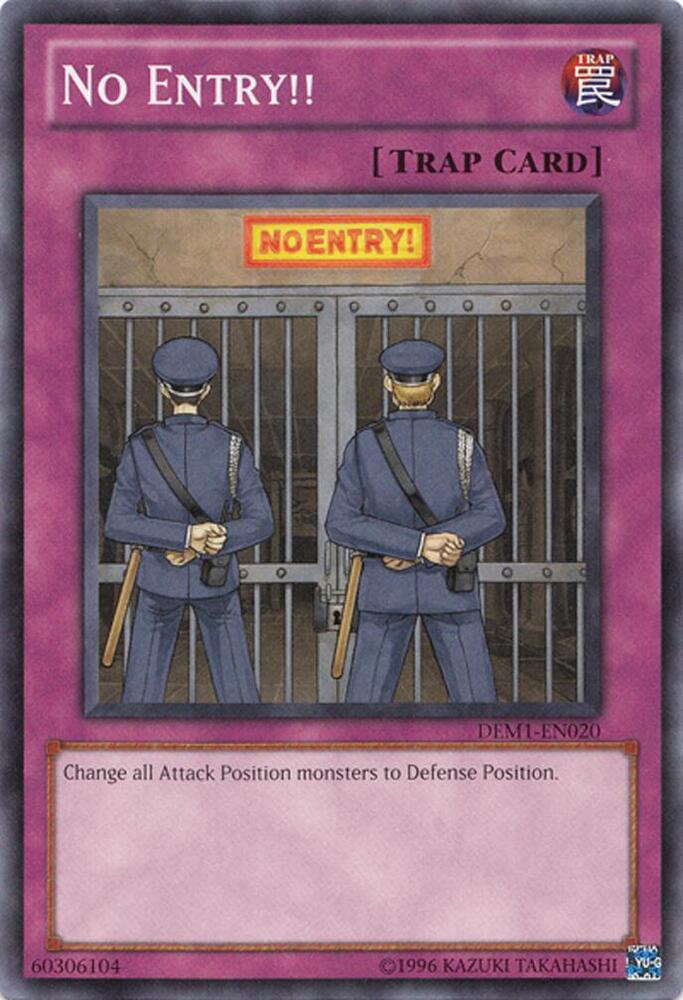 No Entry!! DEM1-EN020 card from Demo Pack