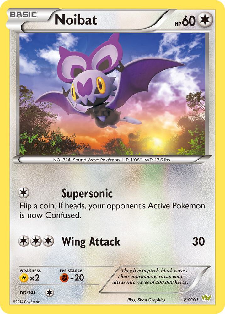 Noibat (#23) 12/30 card from XY Trainer Kit: Sylveon & Noivern