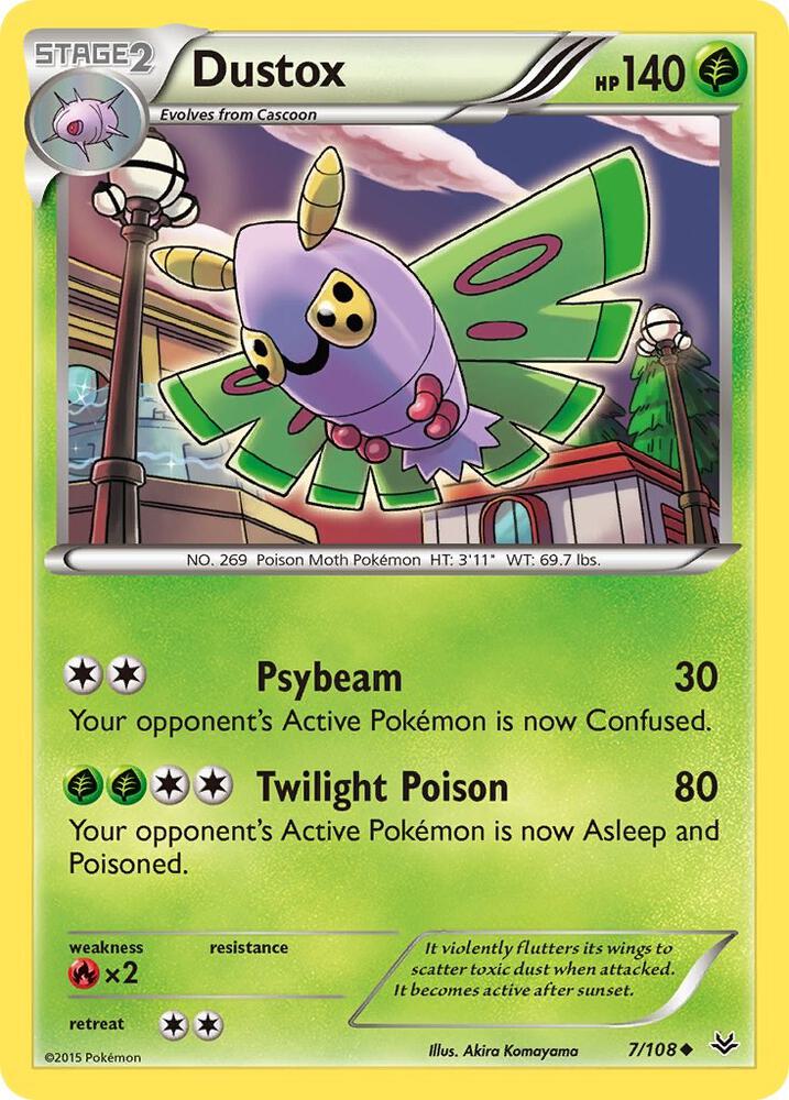 Dustox (7) 7/108 card from XY - Roaring Skies