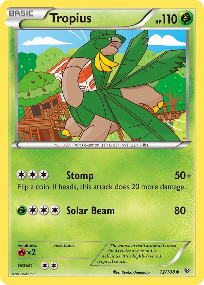 Tropius 12/108 card from XY - Roaring Skies