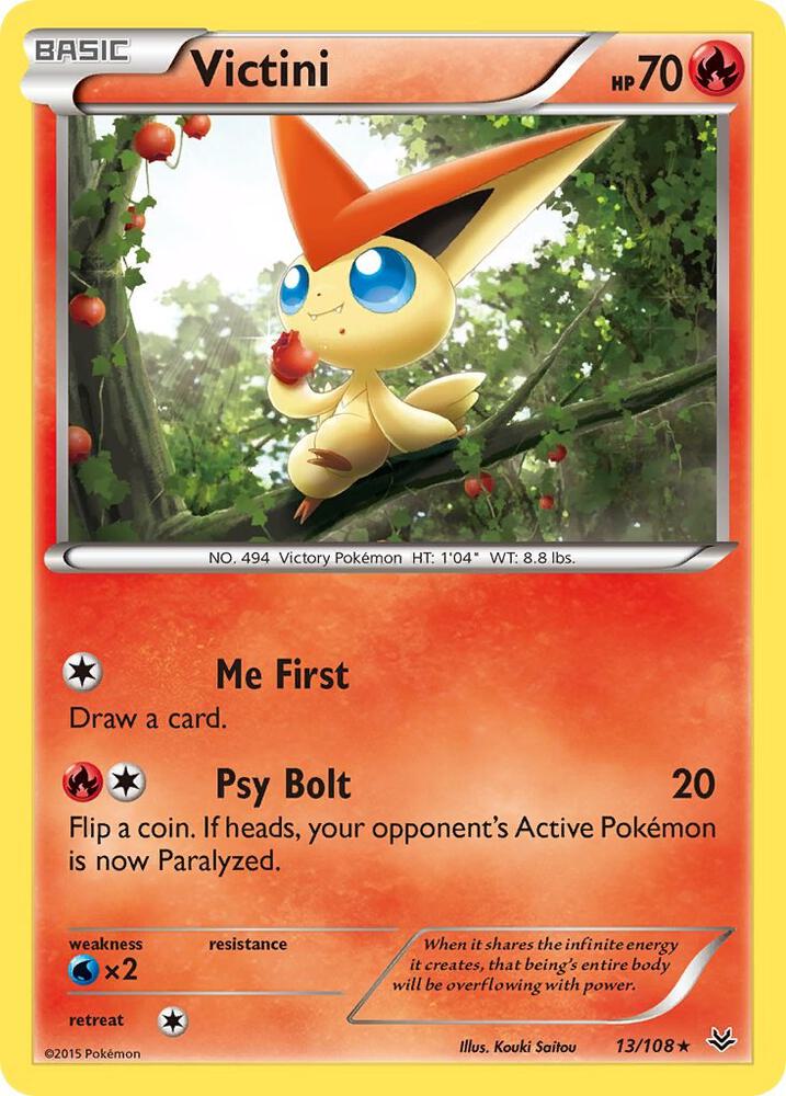 Victini 13/108 card from XY - Roaring Skies