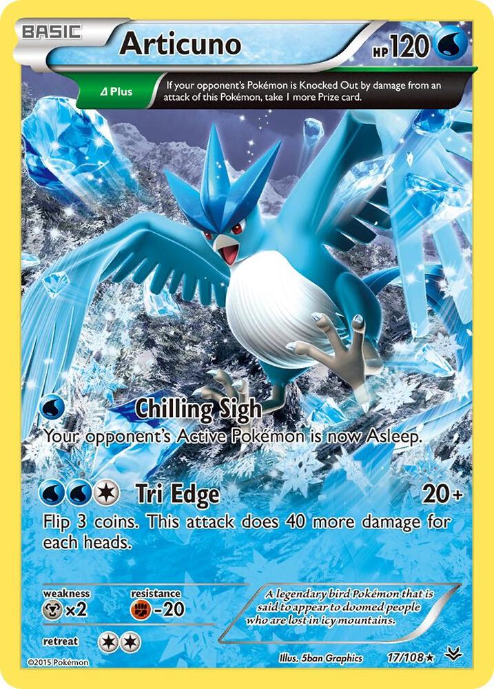 Articuno (17 Delta) 17/108 card from XY - Roaring Skies