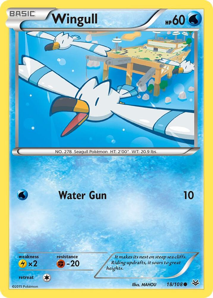 Wingull 18/108 card from XY - Roaring Skies