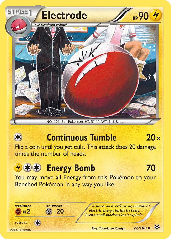 Electrode 22/108 card from XY - Roaring Skies