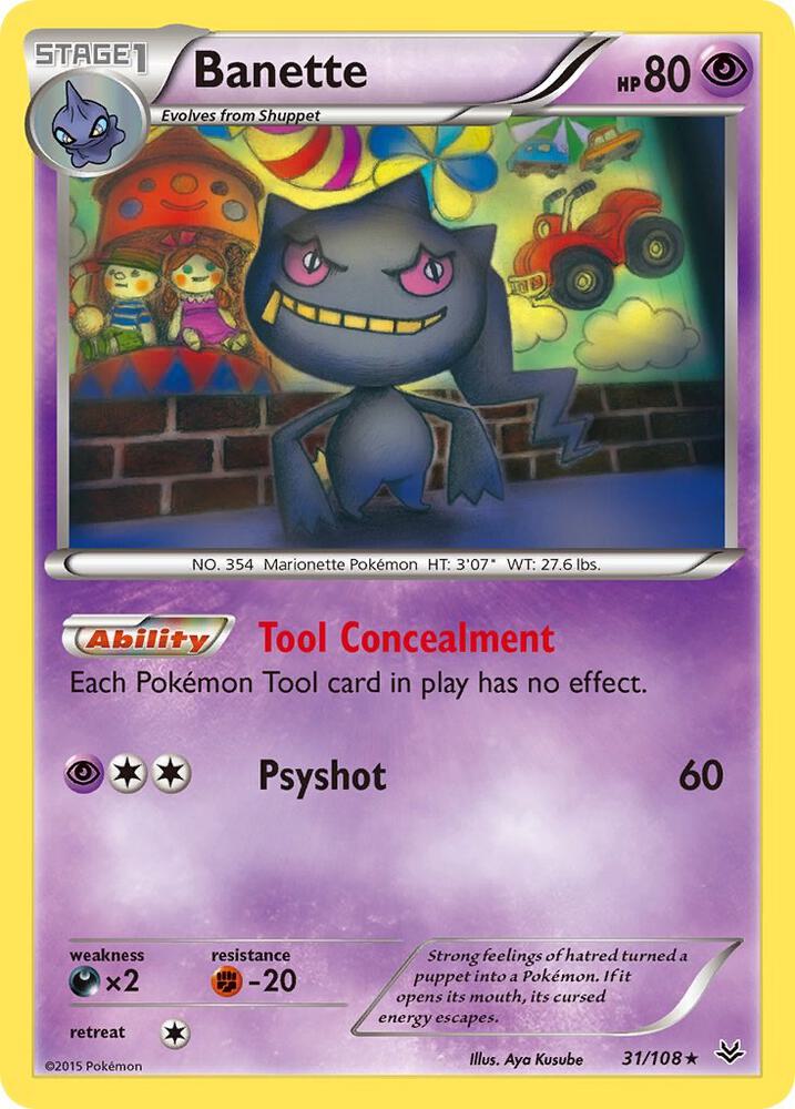 Banette (31) 31/108 card from XY - Roaring Skies