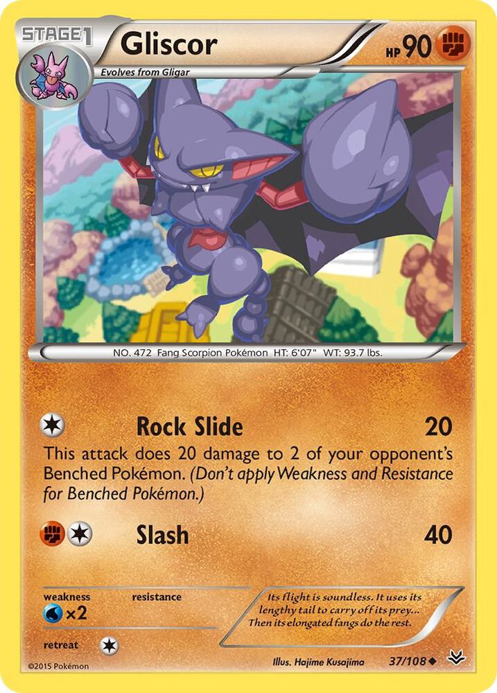 Gliscor 37/108 card from XY - Roaring Skies