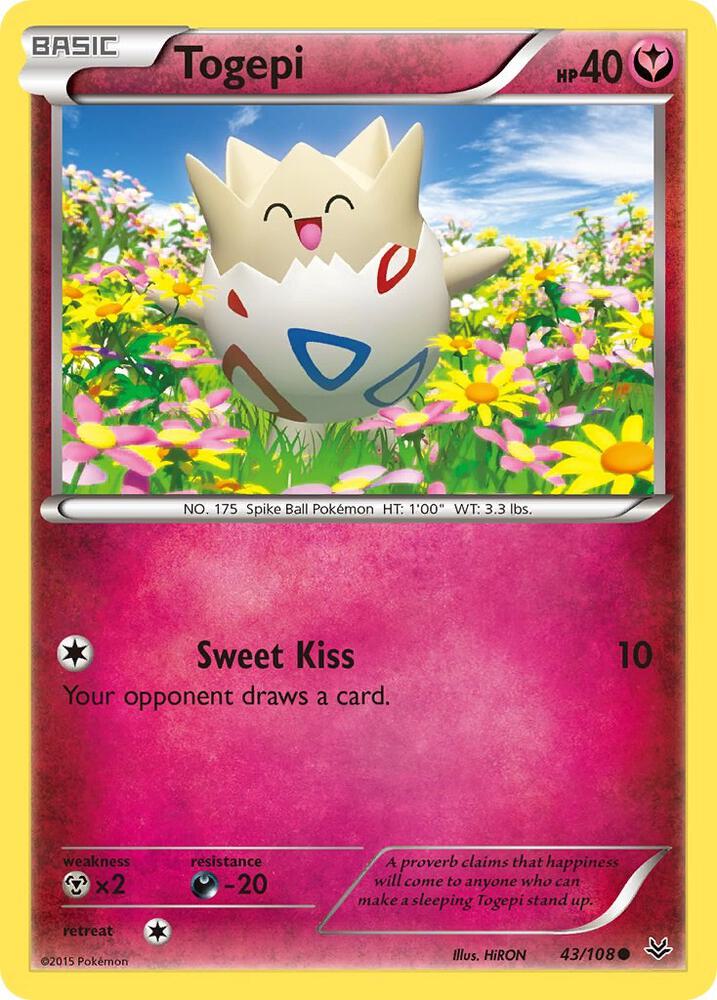 Togepi 43/108 card from XY - Roaring Skies