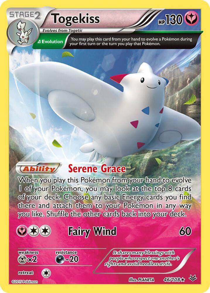 Togekiss (46 Delta) 46/108 card from XY - Roaring Skies