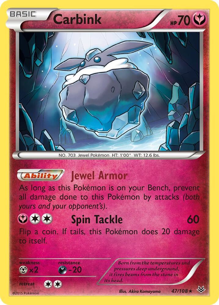 Carbink 47/108 card from XY - Roaring Skies