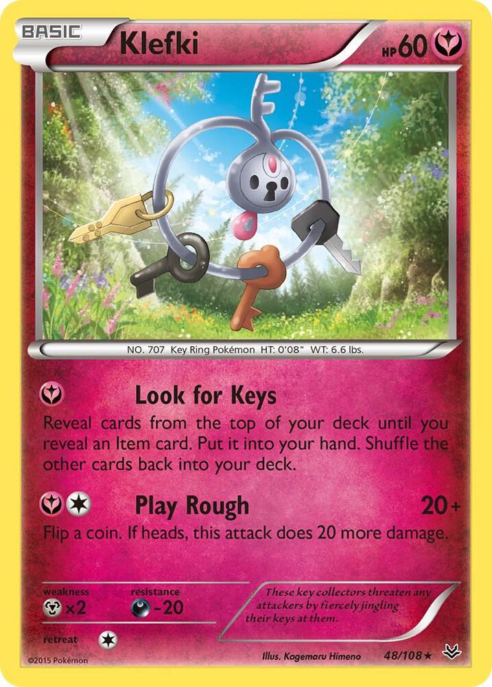 Klefki 48/108 card from XY - Roaring Skies