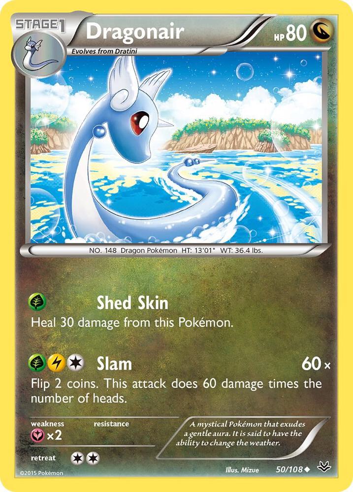 Dragonair 50/108 card from XY - Roaring Skies