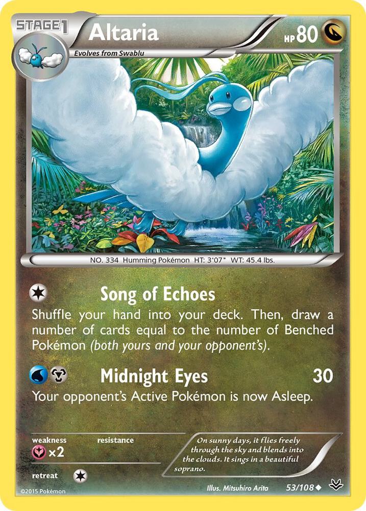Altaria (53) 53/108 card from XY - Roaring Skies