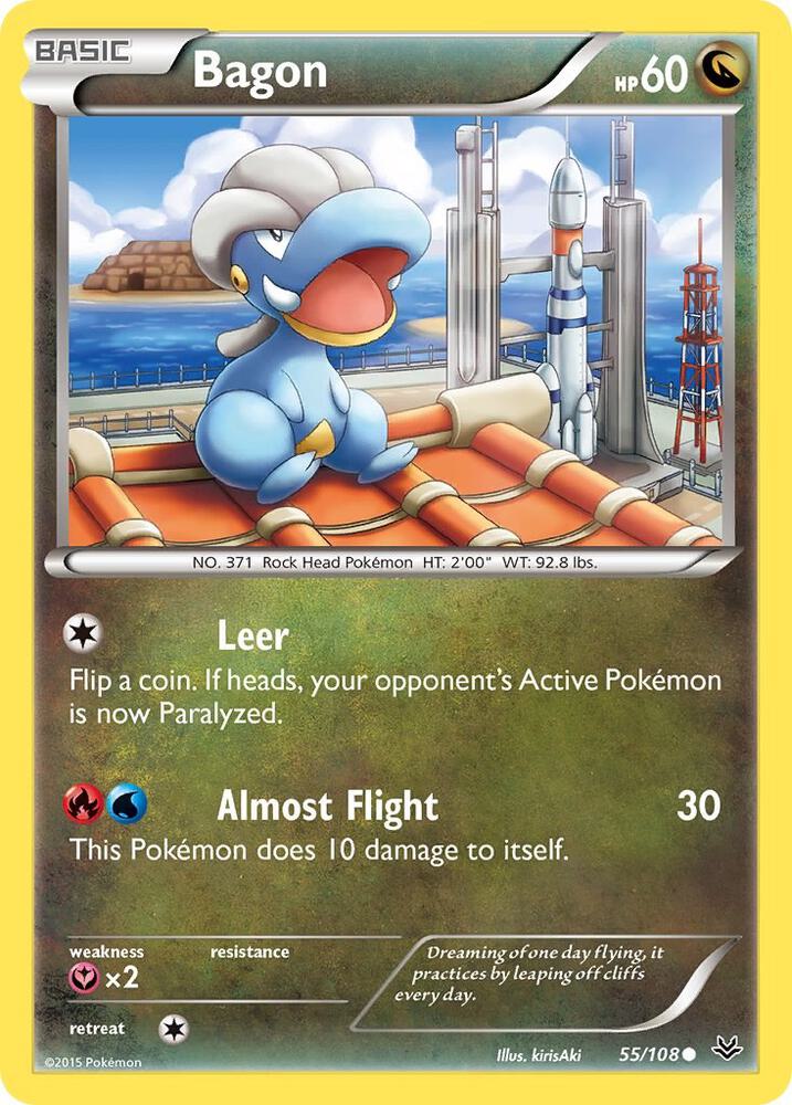 Bagon (55) 55/108 card from XY - Roaring Skies