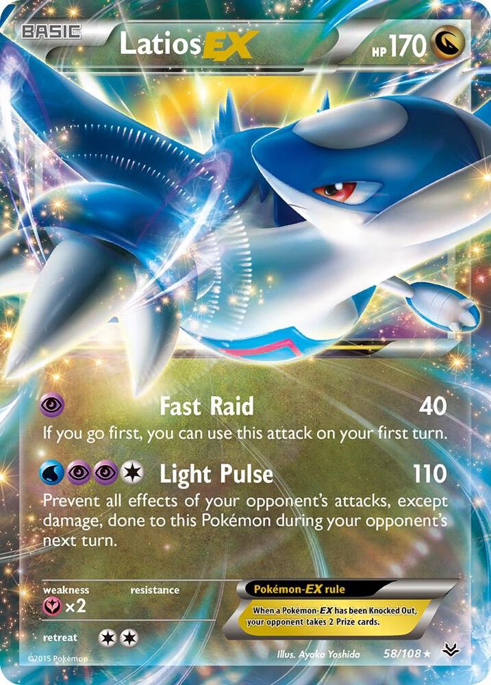 Latios EX 58/108 card from XY - Roaring Skies