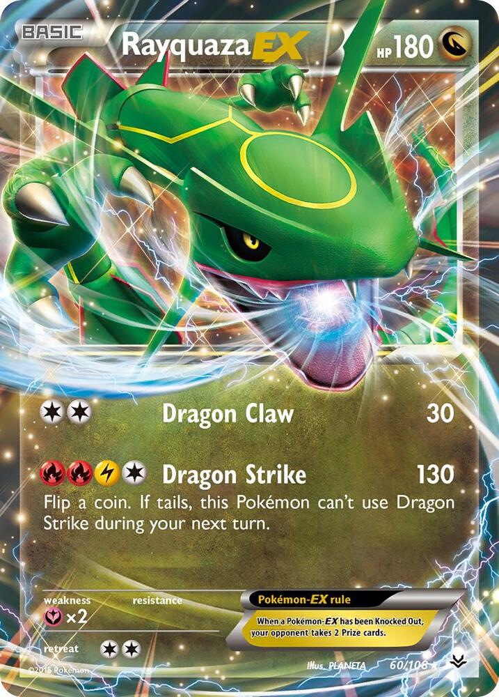 Rayquaza EX (60) 60/108 card from XY - Roaring Skies