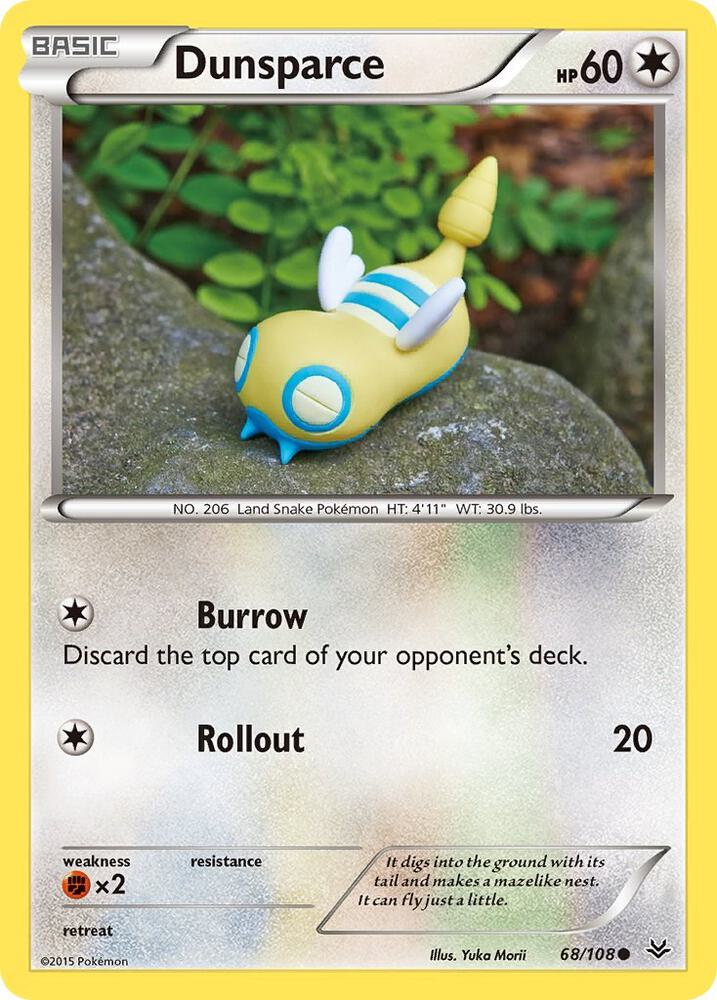 Dunsparce 68/108 card from XY - Roaring Skies