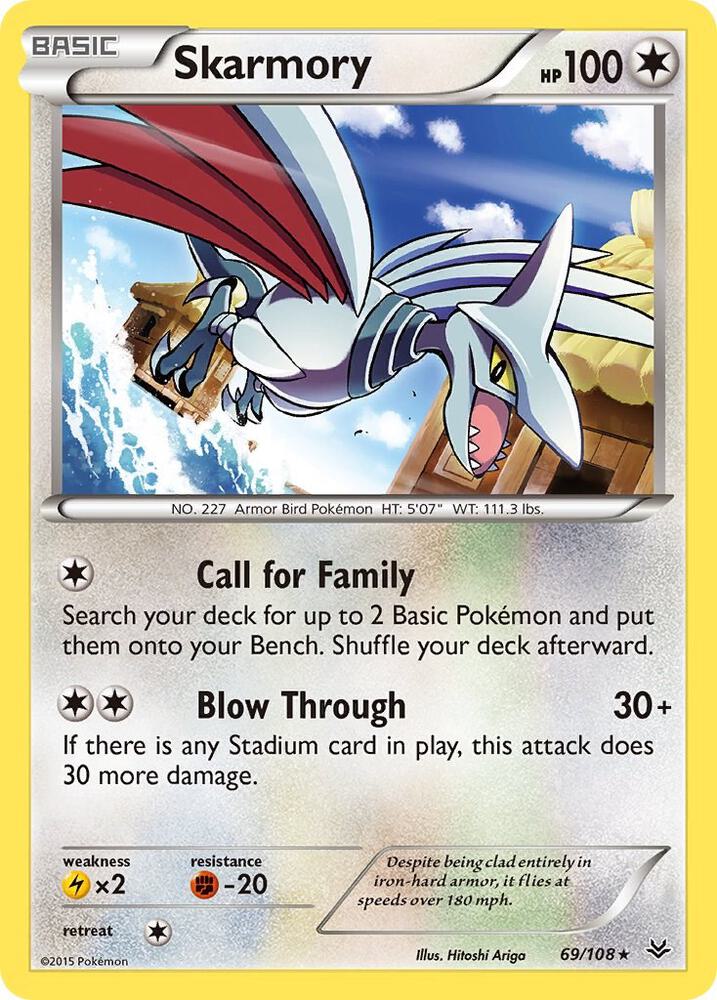 Skarmory 69/108 card from XY - Roaring Skies