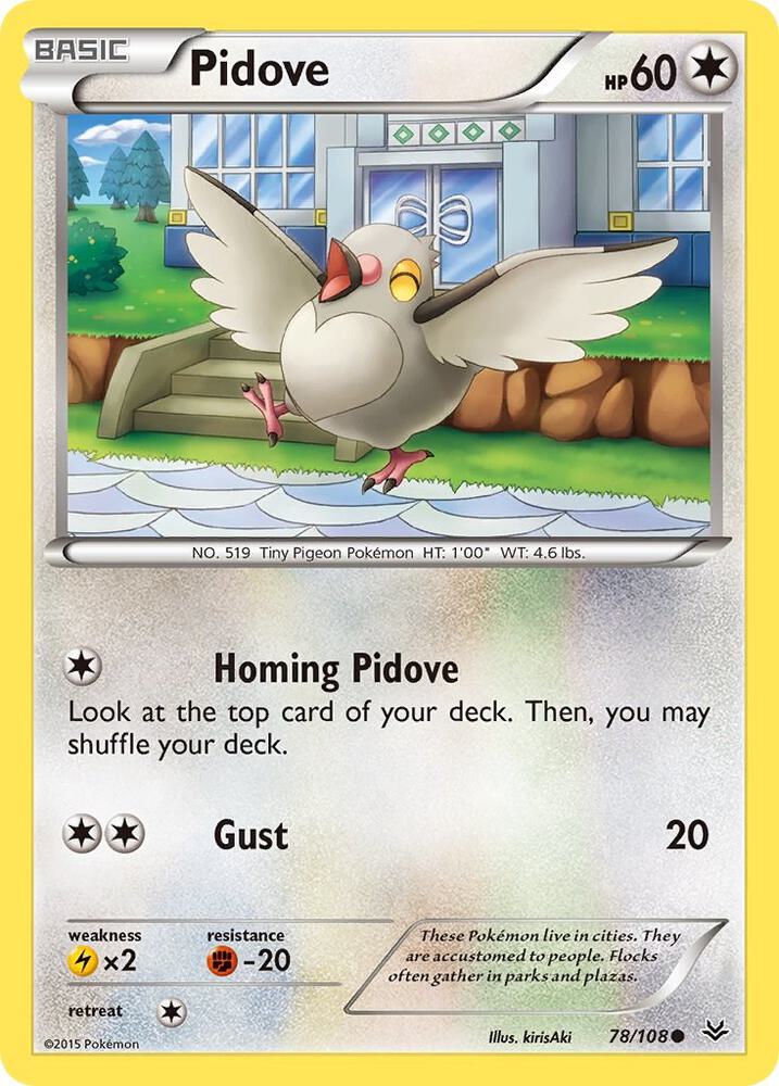 Pidove 78/108 card from XY - Roaring Skies