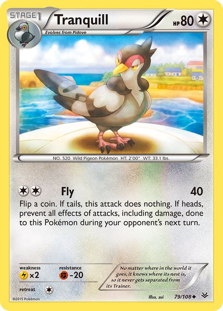 Tranquill 79/108 card from XY - Roaring Skies