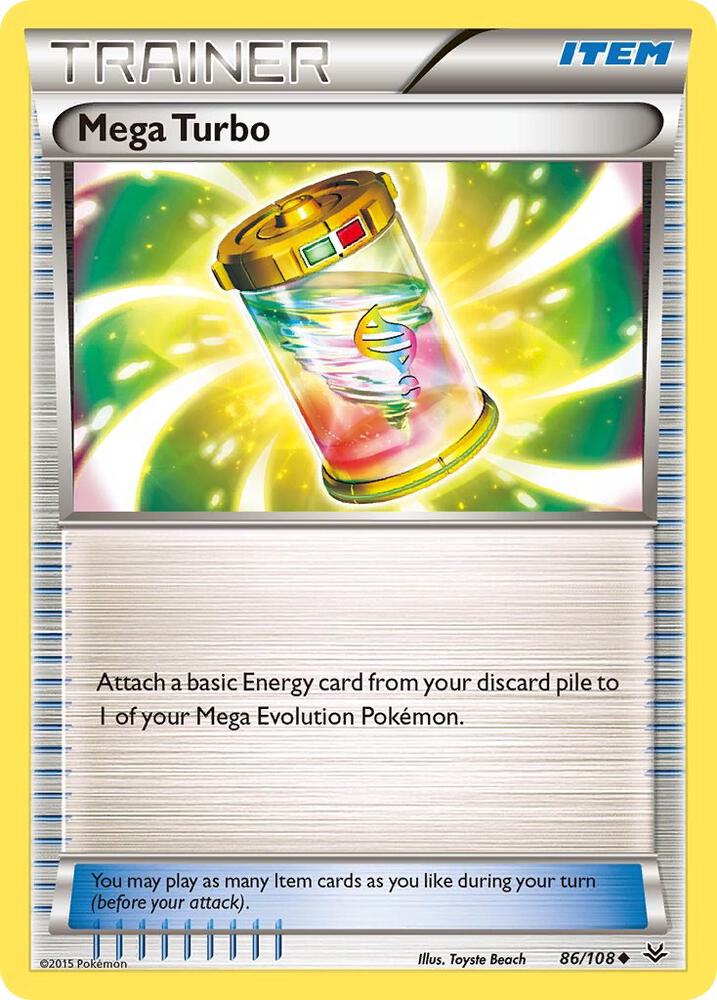 Mega Turbo 86/108 card from XY - Roaring Skies