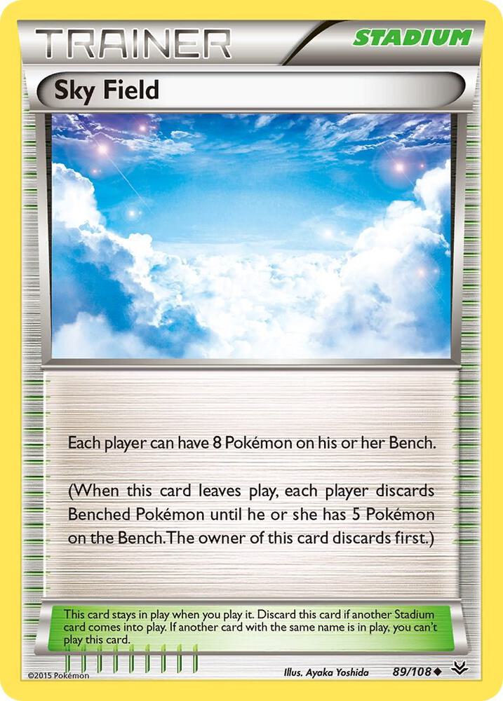 Sky Field 89/108 card from XY - Roaring Skies