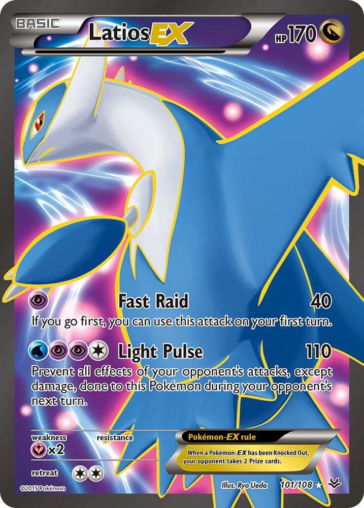 Latios EX (101 Full Art) 101/108 card from XY - Roaring Skies