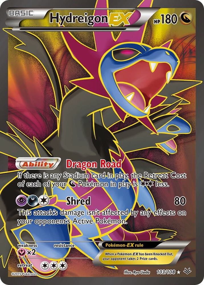 Hydreigon EX (103 Full Art) 103/108 card from XY - Roaring Skies